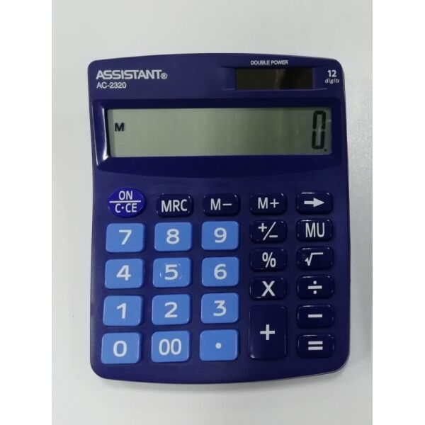 

Калькулятор ASSISTANT АС-2320 dark blue 12 разрядов