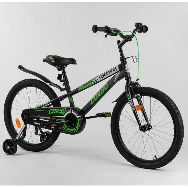 

Велосипед 20" дюймов 2-х колёсный "CORSO" R-20715 зеленый 01949