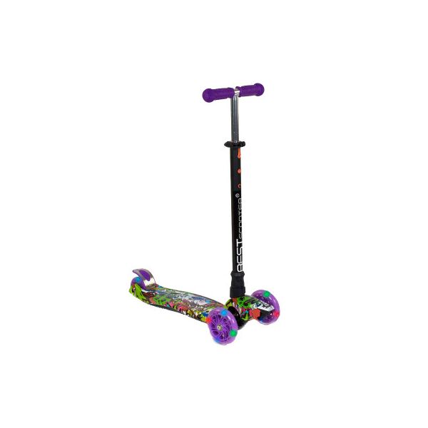 

Самокат А 24646 /779-1390 Maxi Best Scooter пластмассовый, 4 колеса PU, Свет, трубка руля алюминиевая, d=12см, в коробке