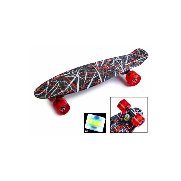 

Penny Board Red design Светящиеся колеса