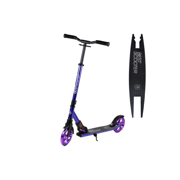 

Самокат двухколесный складной Best Scooter S-20415 Черный с фиолетовым