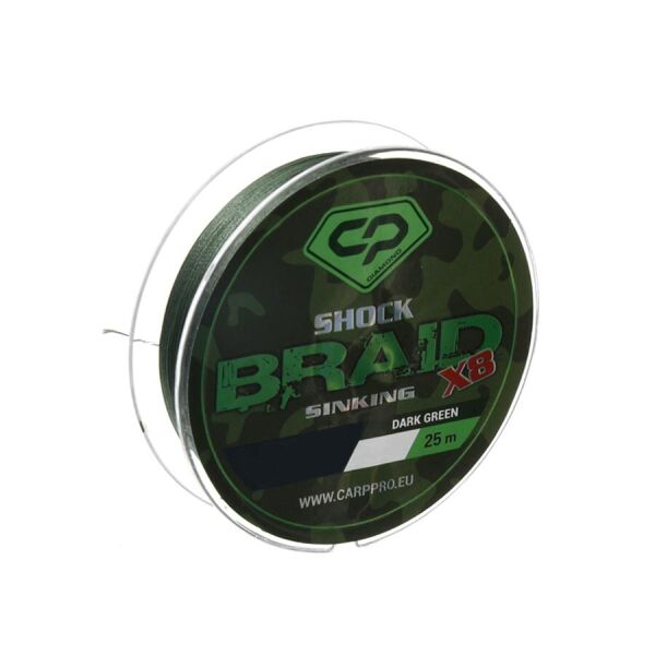 

Шок-лидер Carp Pro Shock Braid PE X8 0.16мм 25м Dark Green (CP1625-8-25)