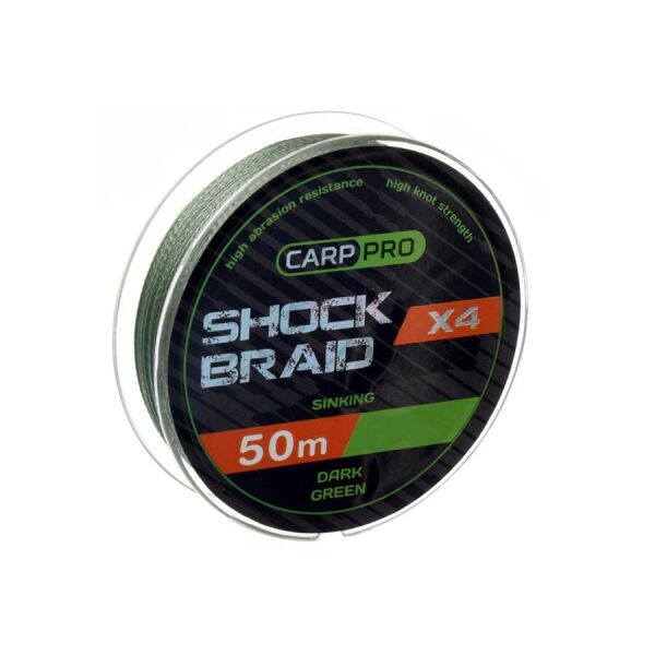 

Шок-лидер Carp Pro Shock Braid PE X4 0.16мм 25м Dark Green (CP1618-4-25)