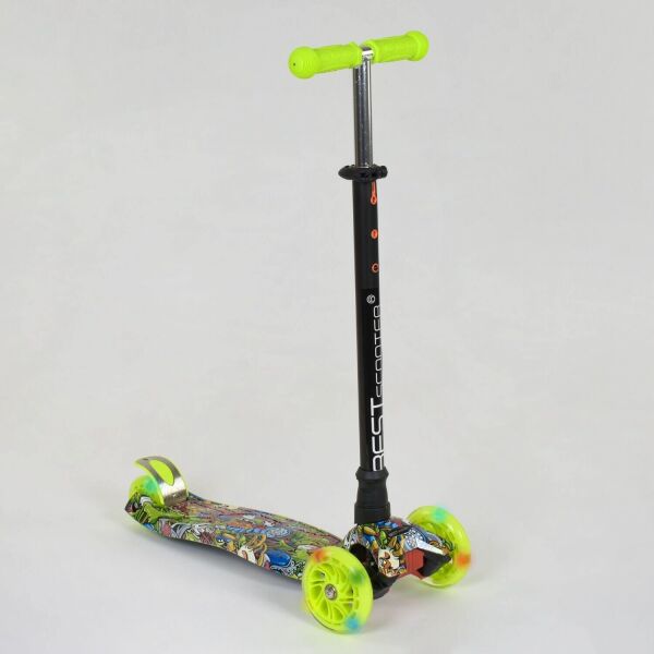 

Самокат-кикборд Best Scooter А 24647 /779-1391Зеленый для детей от 2-х лет Светящиеся колеса (IG74307)