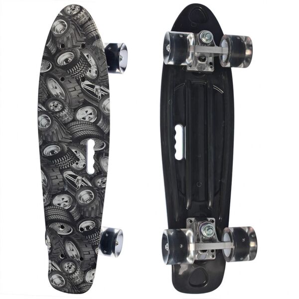 

Детский скейтборд Пенни борд Profi Penny Board Dark Black Черный с картинкой