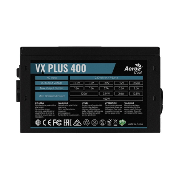 

Блок питания Aerocool VX Plus 400 400W v.2.3