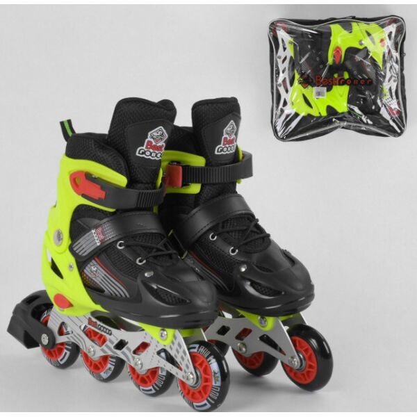 

Роликовые коньки универсальные с регулировкой по длине стопы 50034-S Best Roller (размер 30-33), Салатовый (IG98861)