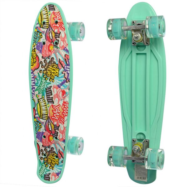 

Детский скейтборд Пенни борд Profi Penny Board Mini Бирюзовый с рисунком
