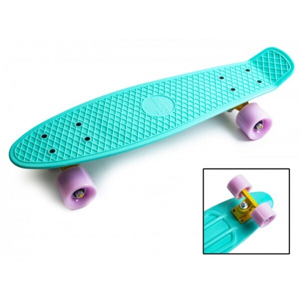 

Скейтборд Penny Board Pastel Series для детей от 5 лет Бирюзовый цвет дека 55 см Матовые колеса (ST 197976)
