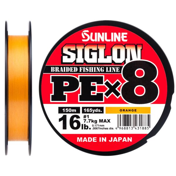 

Шнур Sunline Siglon PE х8 (оранж.) 150м 0.223мм 13кг/30lb (1658-09-92)