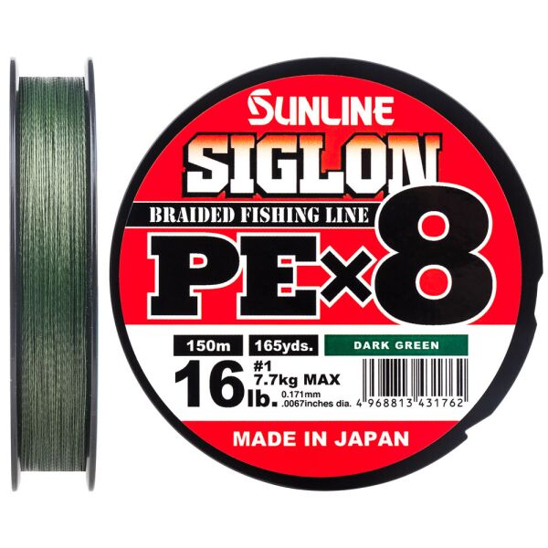 

Шнур Sunline Siglon PE х8 300m (темн-зел.) #1.7/0.223mm 30lb/13.0kg (1658-10-45)