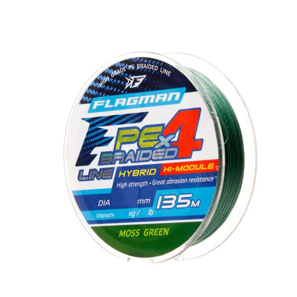 

Шнур Flagмan PE Hybrid F4 135м / 0.23мм / 11.4кг / 25Lb мossGreen (26135-023)