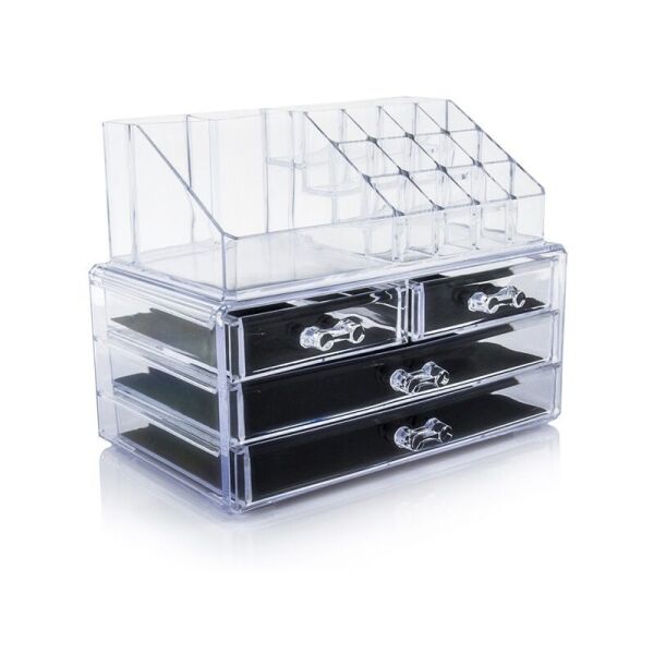 

Бокс органайзер для косметики Cosmetic storage box Прозрачный (BO01)