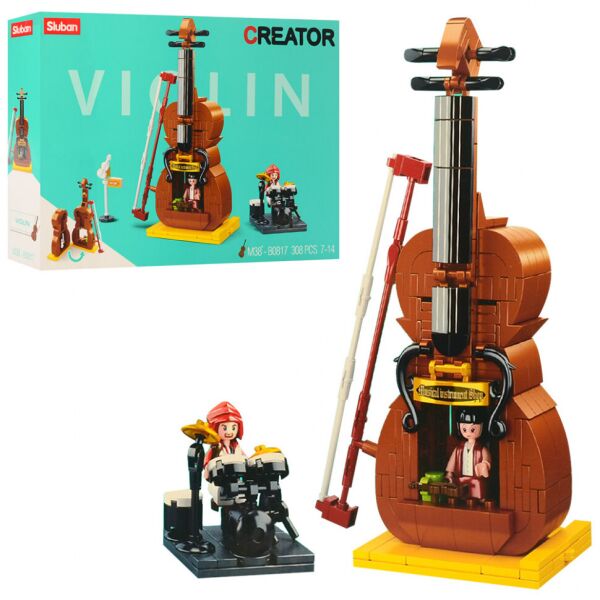 

Детский игровой конструктор SLUBAN Violin Домик скрипка 300+ деталей