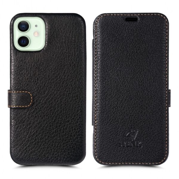 

Чехол книжка Stenk Premium для Apple iPhone 12 Чёрный