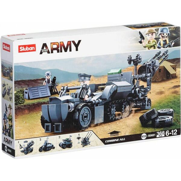 

Детский игровой конструктор SLUBAN Army Военная техника 360+ деталей