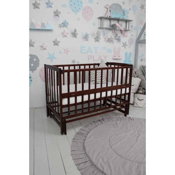 

Кровать детская Baby Comfort ЛД2 на шарнирах с подшипником + фиксатор + откидная боковина орех