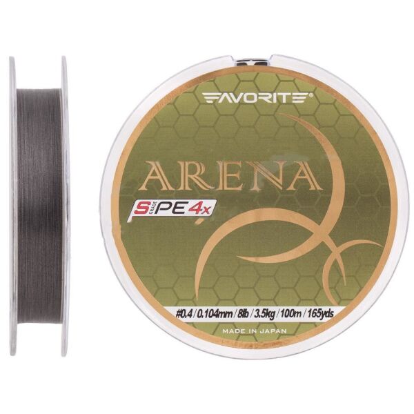 

Шнур Favorite Arena PE 4x 100m (silver gray) #0.4/0.104mm 8lb/3.5kg (1693-10-95)