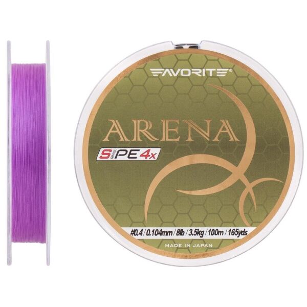 

Шнур Favorite Arena PE 4x 100m (purple) #0.3/0.09mm 7lb/3kg
