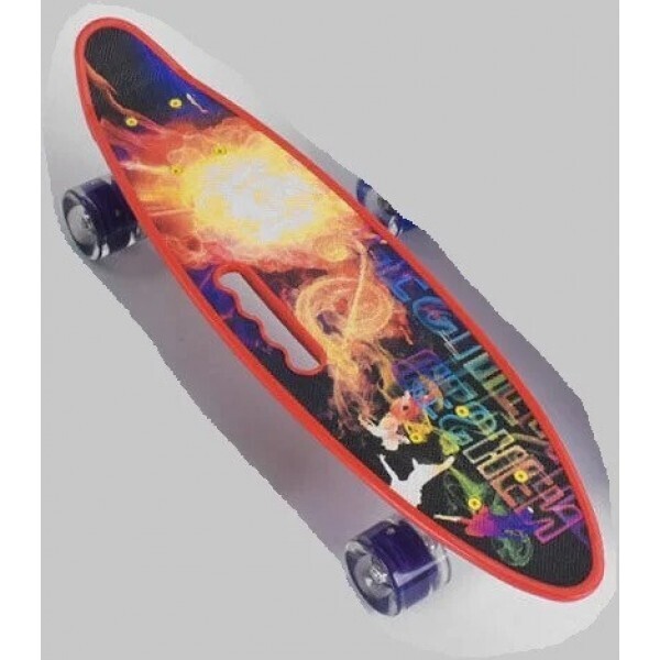 

Скейт Пенни борд Best Board, доска=55см, колёса PU со светом, 40310 Красный с синим (JT-ST)