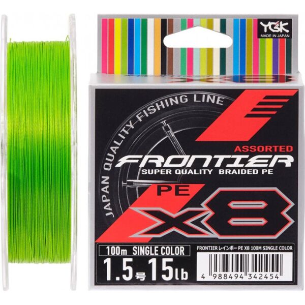 

Шнур YGK Frontier X8 Assorted Single Color 100m #3.0/0.275mm 30lb/13.5kg (5545-03-40)