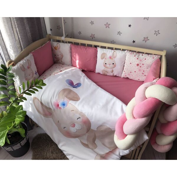 

Комплект постельного белья Baby Comfort Modern Зайченок розовый 7 элементов