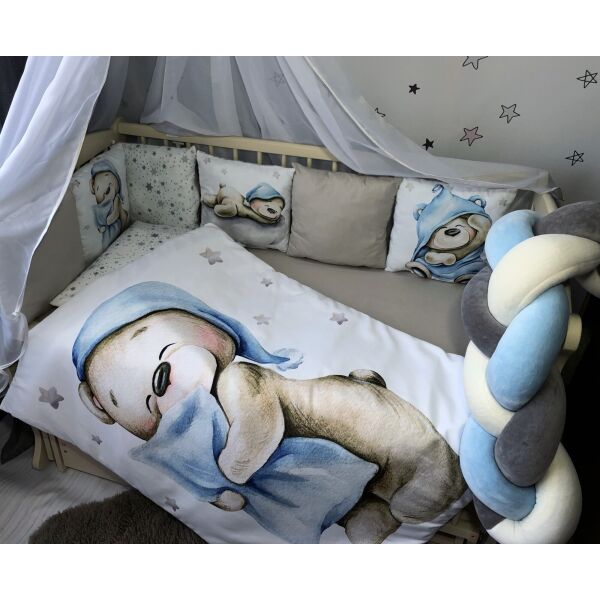 

Комплект постельного белья Baby Comfort Modern Мишка голубой 7 элементов