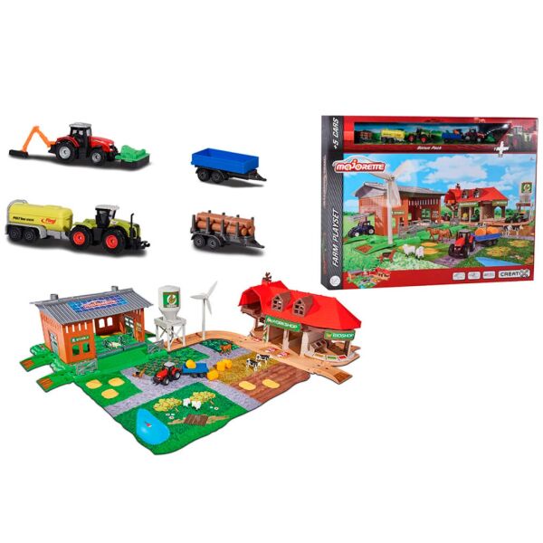 

Игровой набор Креатикс. Большая ферма с 5 машинками Majorette BR86920