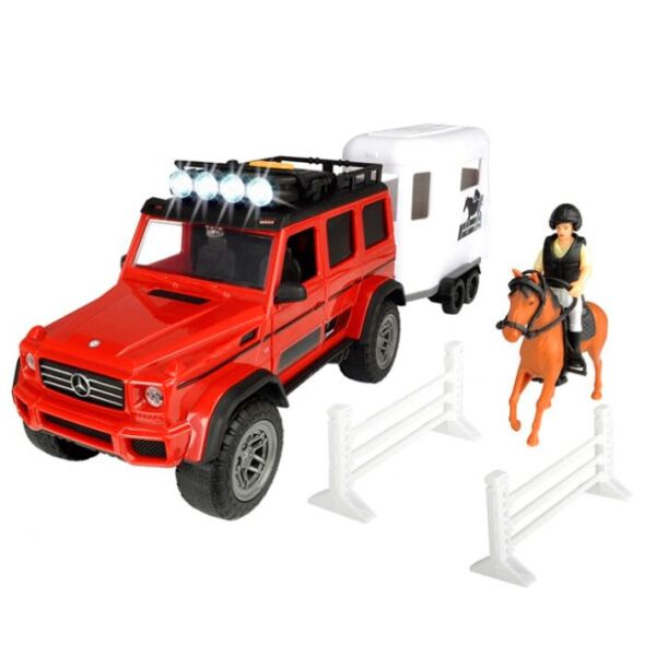 

Игровой набор Плейлайф. Перевозки лошадей с внедорожником Dickie Toys BR86897