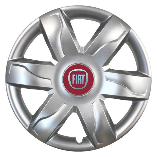 Автомобильные колпаки SKS 318 R15 4 шт Серебристые (с логотипом Fiat)