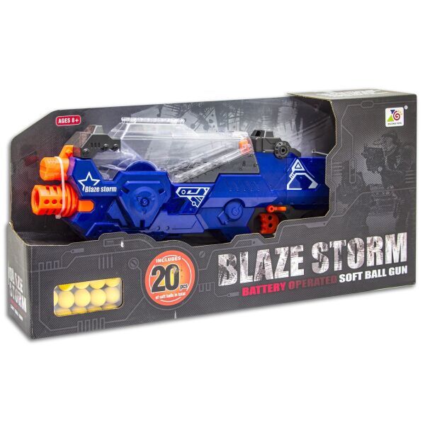 

Бластер Blaze Storm на батарейках с мягкими шариками (ZC7109)