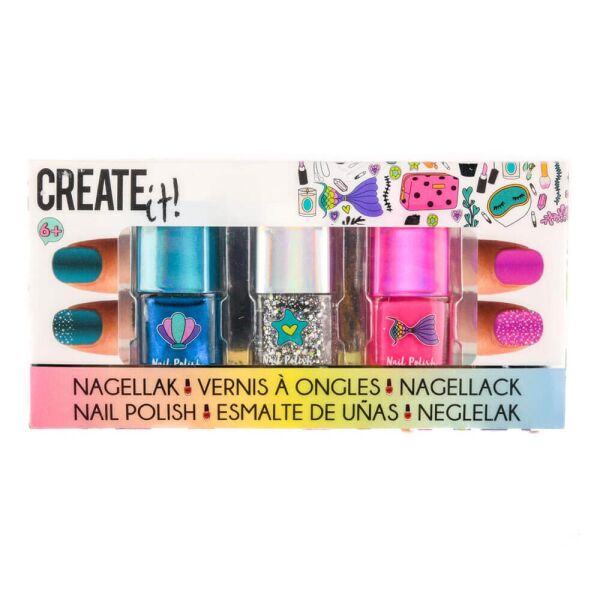 

Набор детских лаков для ногтей Create It Русалочка 3 штуки (84134)