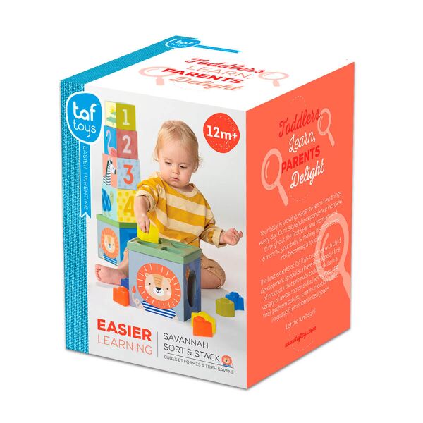 

Сортер пирамидка Taf Toys Саванна Кубики Африка (12725)