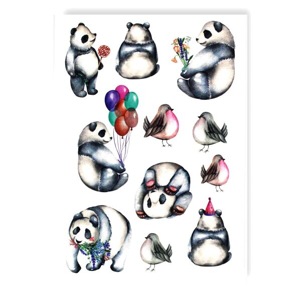 

Временное Тату tattooshka сет Набор панды (TH-383)