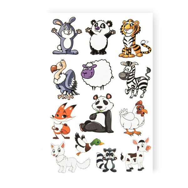

Временное Тату tattooshka 12 счастливых зверушек (WS-YX021)