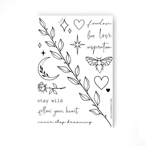 

Временное Тату tattooshka сет FREEDOM LOVE (LB-100)