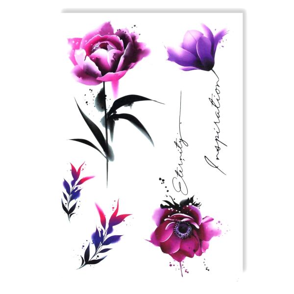 

Временное Тату tattooshka Изящная роза (TH-721)