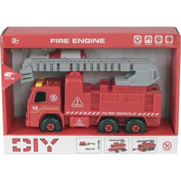 

Пожарная машина KAILE TOYS с лестницей, разборная модель с отверткой (KL802-1)