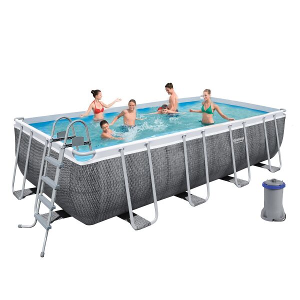 

Каркасный бассейн Bestway 56996 (488х244х122 см) дозатор, лестница, тент