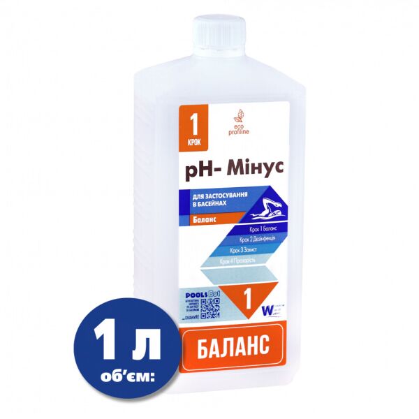 

PН жидкий Window World Water 1 литр. Жидкость для понижения pH minus в бассейне