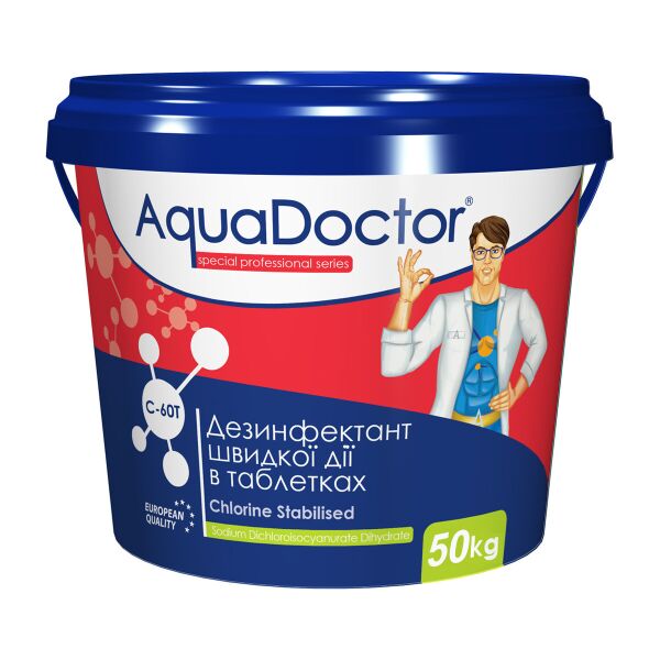 

Дезинфектант на основе хлора быстрого действия AquaDoctor C-60T, 50 кг