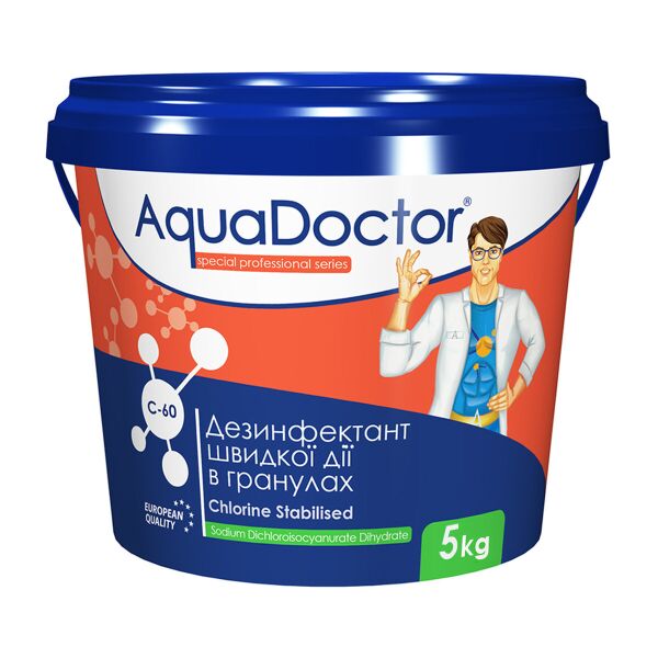 

Дезинфектант на основе хлора быстрого действия AquaDoctor C-60, 5 кг