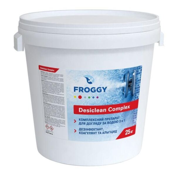 

Хлорные таблетки 3 в 1 Froggy Desiclean для длительной дезинфекции бассейна, 50 кг