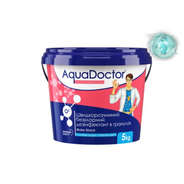 

Дезинфектант на основе активного кислорода AquaDoctor Water Shock О2, 5кг.