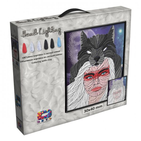 

Картина из легкого пластилина ТМ Moon Light Clay, волчица(70077)