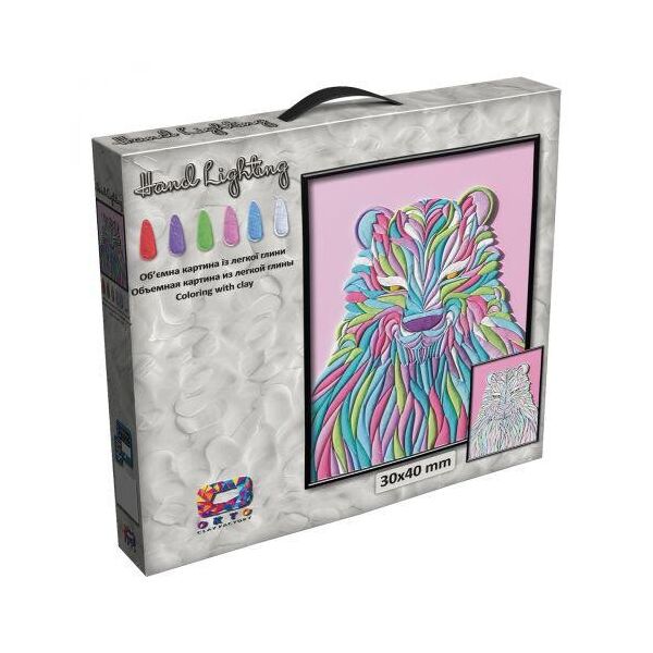 

Картина из легкого пластилина ТМ Moon Light Clay, медведь(70074)