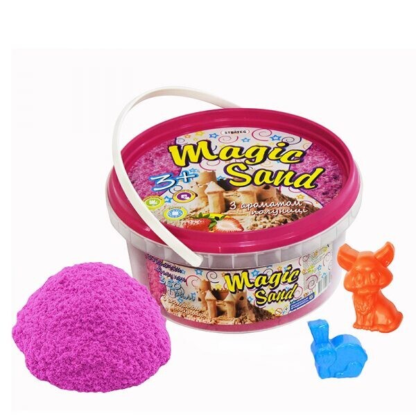 

Кинетический песок Magik sand, 0.350кг, розов., аромат клубн(370-11S)