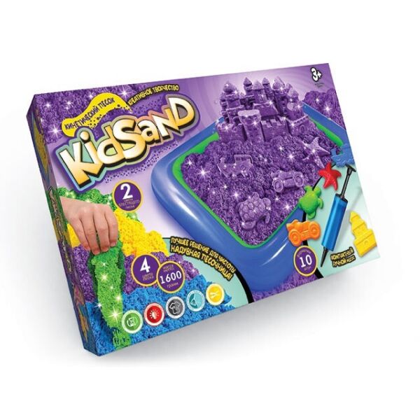 

Кинетический песок «KidSand 1» 1600г + песочниця(KS-02-01U)