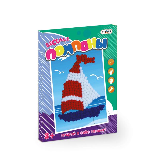 

Веселые помпоны «Кораблик» на русском(1010S)
