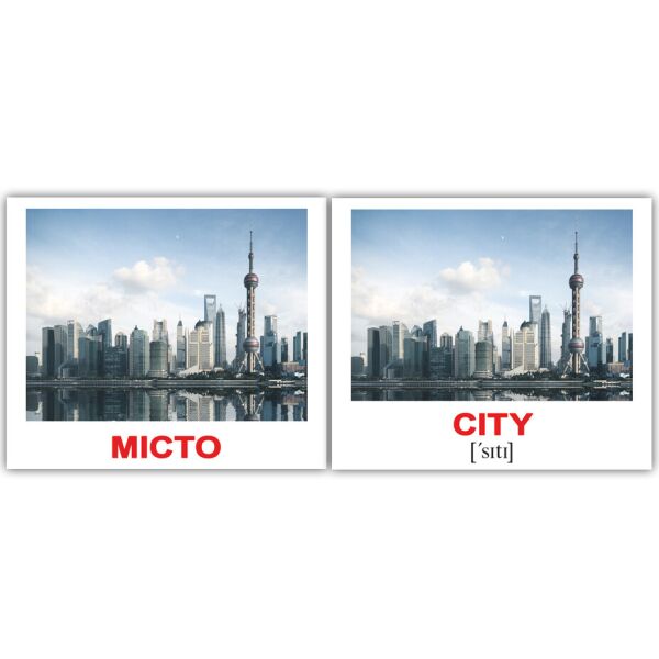 

Карточки мини украинско-английские Місто/City 40шт.(281518)